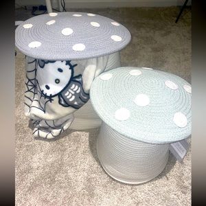 Taylor Madison Mushroom bin storage basket cottage core